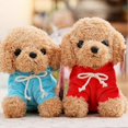 thumbnail image 4 of 1pc 25CM Simulated Poodle Doll Dog Plush Toy Stuffed Animal Puppy Doll for Kids Children (Light and Brown Clothing Color for Random), 4 of 4