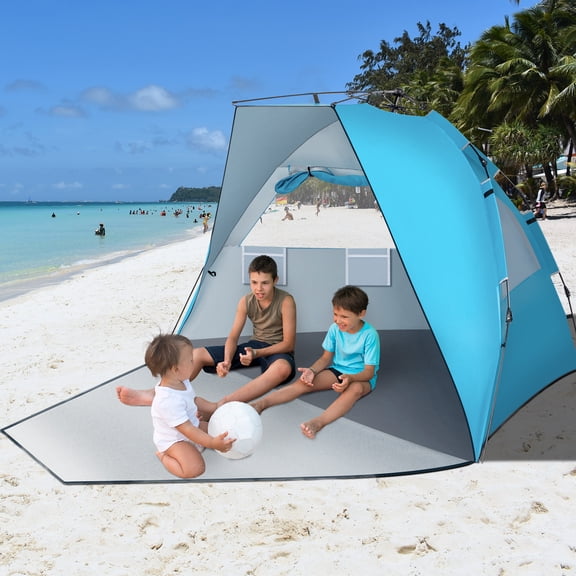 UBesGoo Beach Tent Quick-Open Free Ride Camping Tent Blue