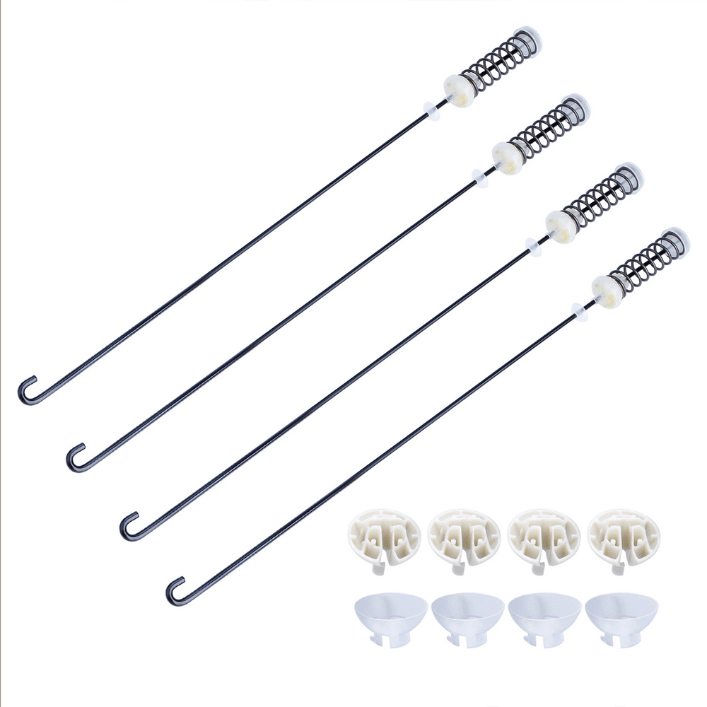 (Pack of 4) W10780048 Washer Suspension Rod Kit and 4 Packs W10400895 Washer Suspension Spring