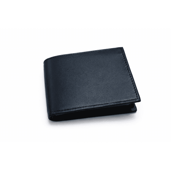 RAYMONS OVERSEAS-Men's Genuine Leather Vertical Wallet | Slim Card Holder Wallet with Cash Pocket | Black