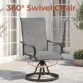 thumbnail image 5 of TLSUNNY Patio Dining Set of 5, 4 Pcs Outdoor Swivel Dining Chairs & Square Metal Dining Table W/ Adjustable Umbrella Hole, All Weather for Deck, Lawn, Garden, 5 of 12