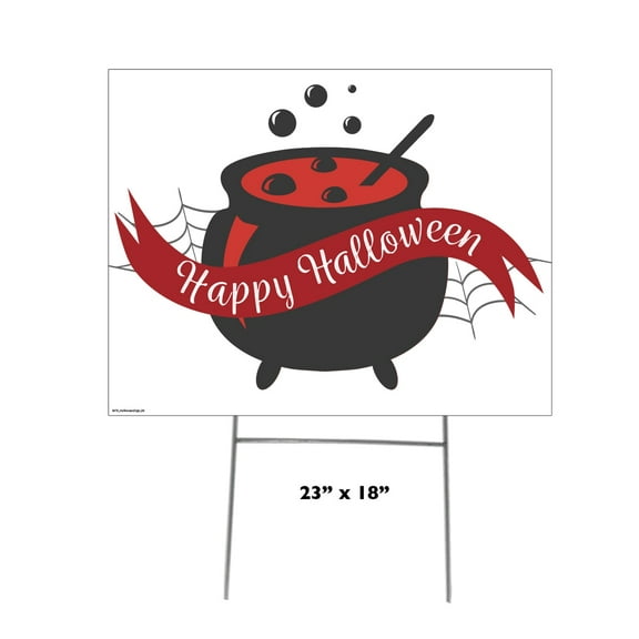 Happy Halloween Cauldron Yard Sign 6