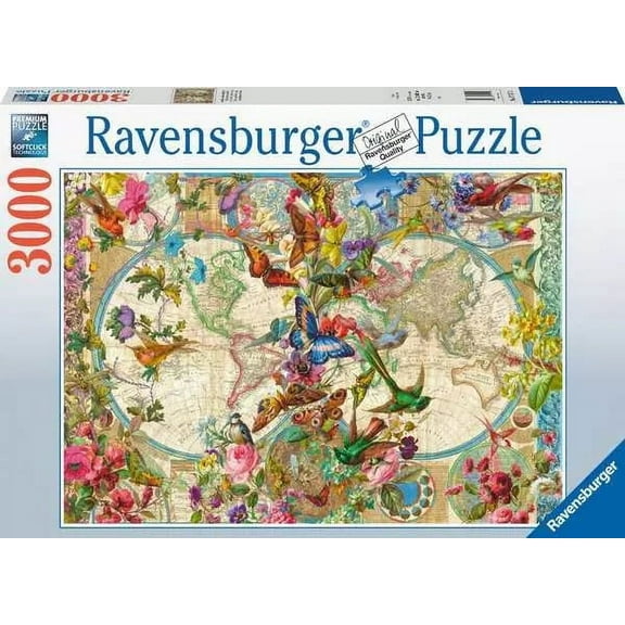 Ravensburger Flora & Fauna World Map 3000 Piece Puzzle