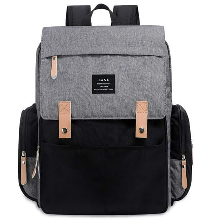 - Baby Diaper Backpack - Large Capacity Waterproof Nappy Bag with Insulated Pockets, Stroller Straps and Changing Pad, Travel Backpack&Outdoor Bag