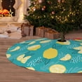 thumbnail image 6 of Rateoe Lemon Blue Print Christmas Tree Skirt 30" for Xmas Holiday New Year Party Circle Tree Mat Ornaments Decoration, 6 of 7