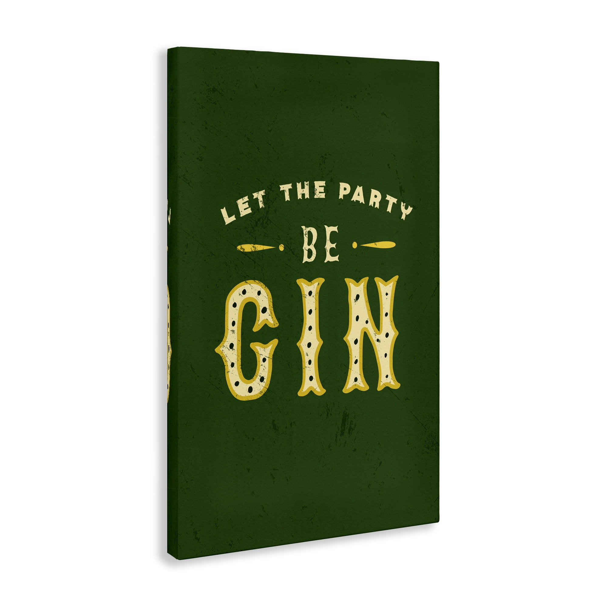 Stupell Industries Let Party Be Gin Pun Food & Beverage Painting Wrapped Canvas Art Print Wall Art, 16 x 24