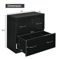 thumbnail image 4 of Costway 2-Drawer File Cabinet w/Lock, Hinging Bar Letter & Legal Size Black, 4 of 10