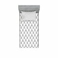 thumbnail image 2 of Tribal Bedding Set with Sheet & Covers, Arrow with Feathers Print Abstract Boho Monochrome Pattern Design, Printed Bedroom Decor 2 Shams, 4 Sizes, Charcoal Grey, by Ambesonne, 2 of 3