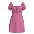 thumbnail image 1 of Vestido George para Mujer Tipo Campesino, Escote Cuadrado, Elástico en Cintura Rosa Talla CH, 1 of 4
