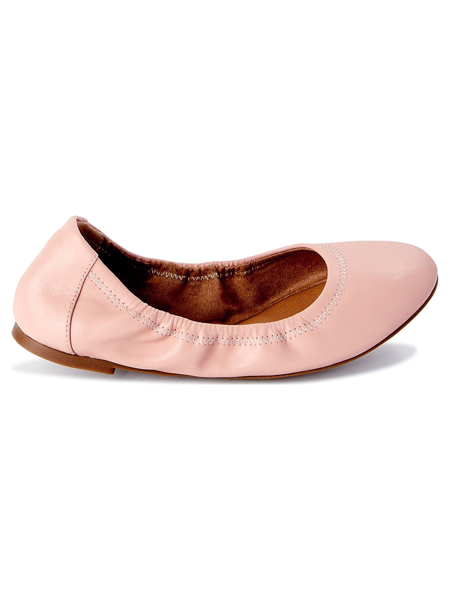 Time and Tru Women's Scrunch Ballet Flats, Wide Width Available