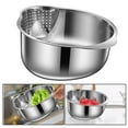 thumbnail image 3 of GROWTH TANK Household Colander Multifunctional Food Strainer Rice Washer Strainer Bowl Drain, 3 of 8