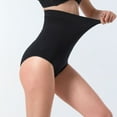 thumbnail image 4 of Defitshape Women's Shapewear Brief Tummy Control 2 Pack Seamless Shaper Shorts High Waisted Underwear Summer Firm High Waisted Slimming Black 0-2, 4 of 5