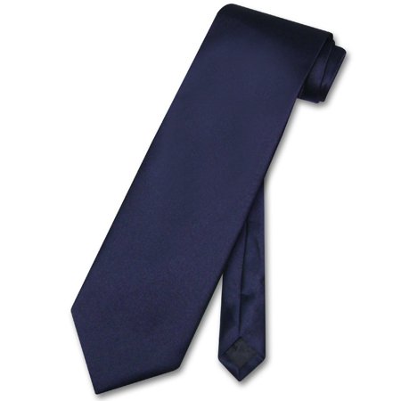 Notes Navy Blue Necktie - Vesuvio Napoli NeckTie Solid NAVY BLUE Color Men's Neck Tie