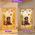 thumbnail image 2 of Welcome Fall Dachshund Enjoys School Time Autumn Fall Leaves Acrylic Plaque with Wood Photo Frame Box Wiener Dog Lover Gifts Idea Light Box - 02013, 2 of 5