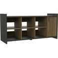 thumbnail image 4 of TUHOME Storage Unit with Enclosed Boot Cubby, 6 Shoe Cubbies, Carbon Espresso / Mahogany, 4 of 10