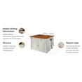 thumbnail image 3 of Homestyles Monarch Wood Kitchen Island Set in Off White, 3 of 4