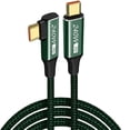 thumbnail image 1 of Cable de transferencia Tipo C 90° 2m GoldLink 2LI 240 W 5-A Verde VentDepot, 1 of 1
