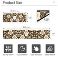 thumbnail image 3 of Yayeee Faucet Mat for Kitchen Sink 14.7" Diatomite Long Splash Guard Pad, Brown Floral, 3 of 7