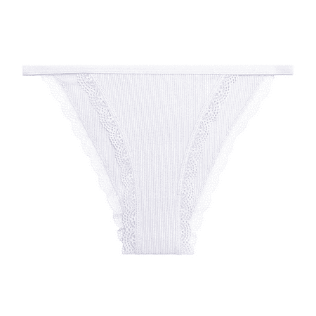 Fulorrnie Low Rise Lace Trimmed G String Women s Panties Underwear Briefs Thongs Boyshorts Bikini Seamless Lingerie  White  M