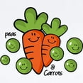 thumbnail image 2 of CafePress - Peas And Carrots Infant Bodysuit - Baby Light Bodysuit, Size Newborn - 24 Months, 2 of 4