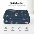 thumbnail image 6 of XMXT Throw Blankets, Abstract Blue Terrazzo Bed Blanket for Bedroom Sofa, 50 x 70 inches Blue, 6 of 9