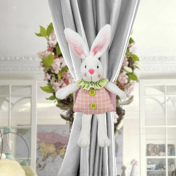 Zhourta Bunny Curtain Buckle Rabbit Curtain Holdback Easter Decorative Living Bedroom Decoration Window Treatment Holdbacks
