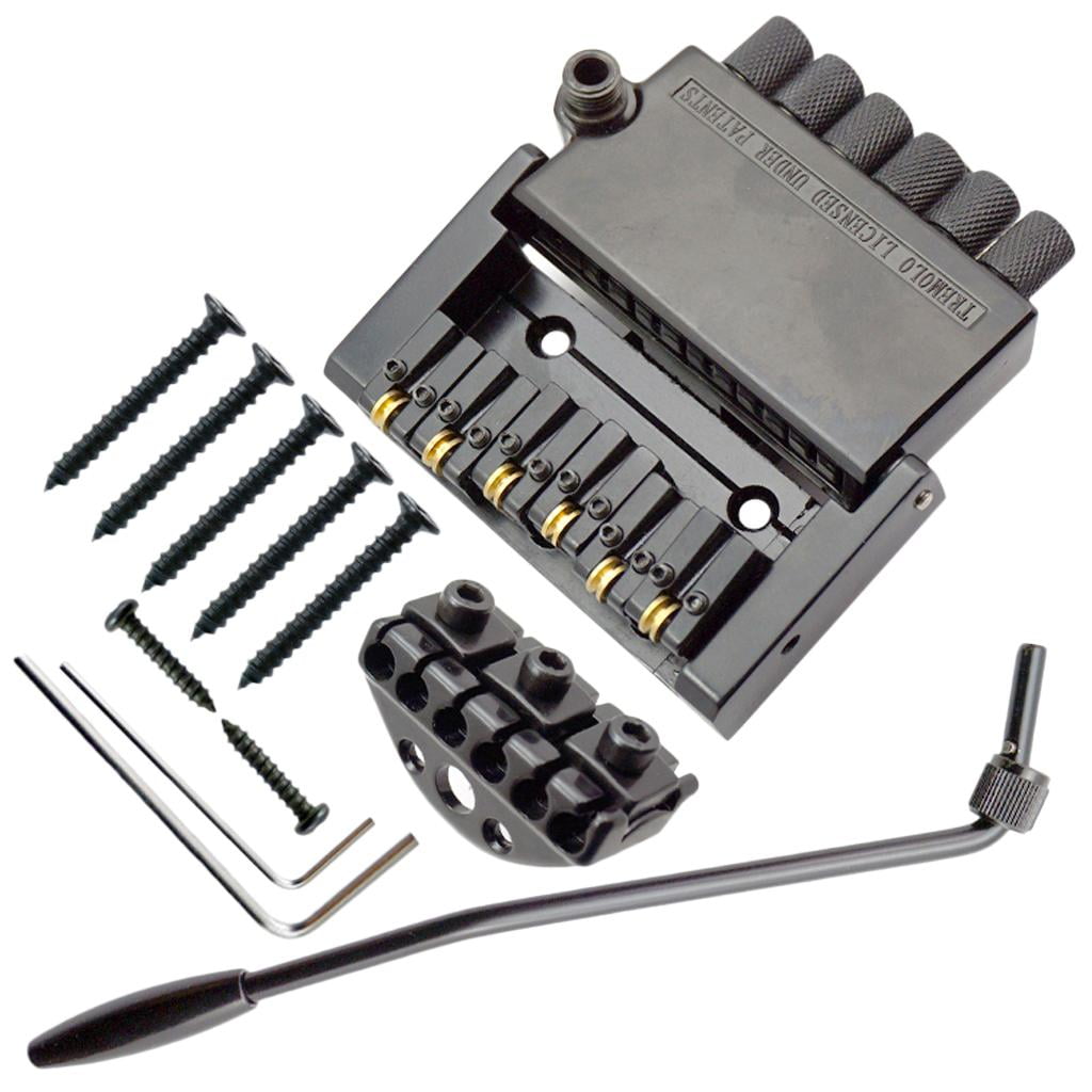 LeeQinersw 1 Set Black Guitar Saddle Bridge Roll Ball for Headless Electric Guitar Part