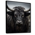 thumbnail image 2 of Designart "Majestic Horns of Cattle" Animals Floater Framed Canvas Print, 2 of 7
