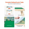 thumbnail image 5 of KFFKFF 1500-Piece Puzzle Table with Foldable Legs, 4 Storage Drawers, and Cover, 34x25 in Portable Wooden Board, Felt Surface for Jigsaw Puzzles, Adjustable 6-Tilting Angles, Ideal Gift, 5 of 9