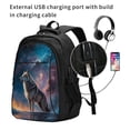 thumbnail image 2 of Yiaed Night Sky Wolf Print Laptop Backpack,Business Travel Durable Laptops Backpack with USB Charging Port,Water Resistant College Computer Bag, 2 of 5