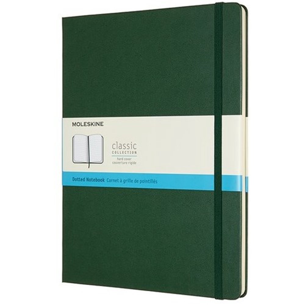 Moleskine Notebook, Extra Large, Dotted, Myrtle Green, Hard Cover (7.5 x 9.75) (Books) Walmart