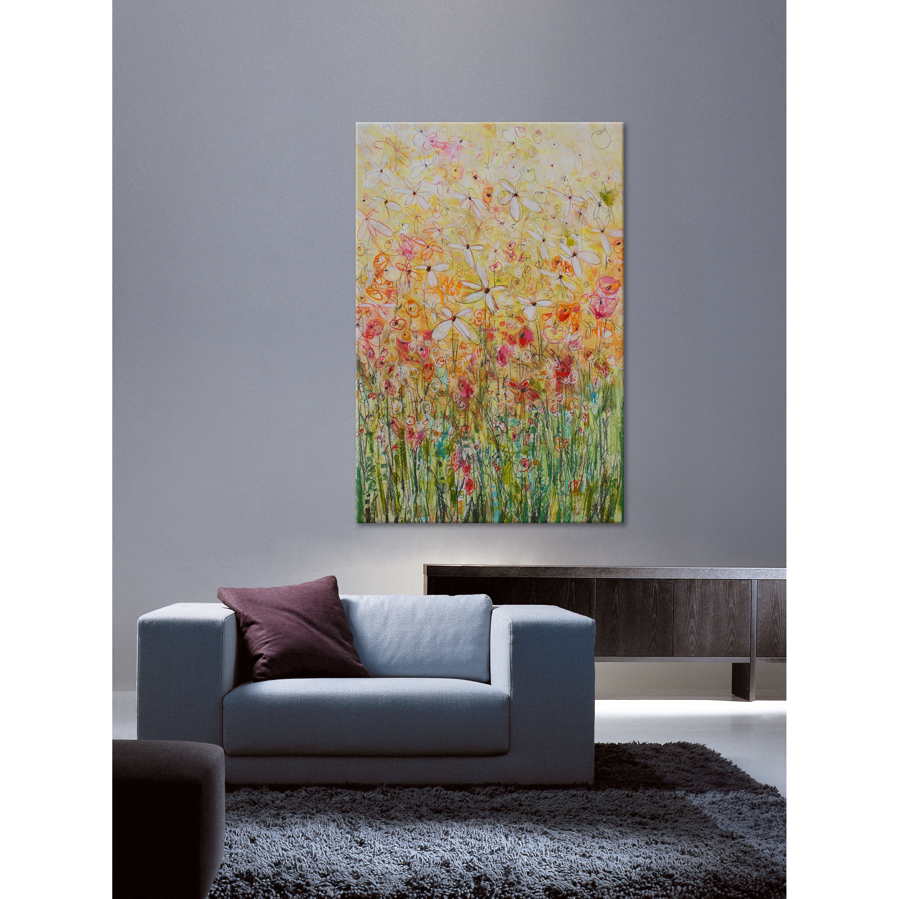 "Daisy Chain 22" Painting Print on Wrapped Canvas