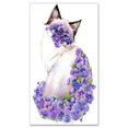 thumbnail image 2 of Cute Cat with Blue Flowers - Animal Canvas Art Print, 2 of 3