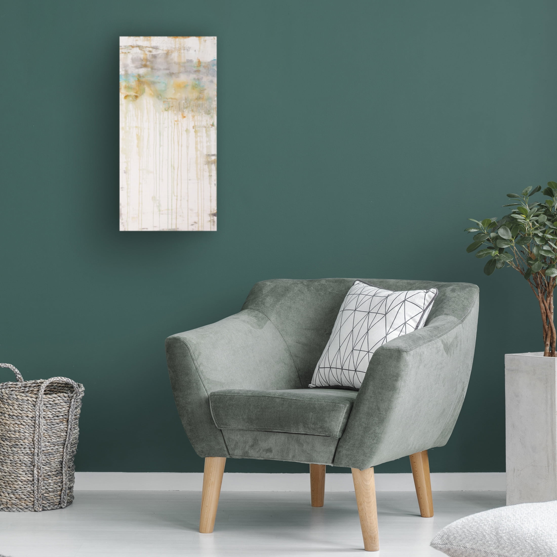 Canvas Wall Art - Hilary Winfield 'Asthenosphere 2 Canvas 1' Wall Art for Living Room, Bedroom, or Office Décor by Trademark Fine Art - 16 x 32 Inches
