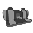 thumbnail image 3 of CalTrend Rear 40/60 Split Back & Solid Cushion EuroSport Seat Covers for 2012-2017 Toyota Camry - TY473-08HB Light Grey Insert with Black Trim, 3 of 3