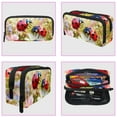 thumbnail image 3 of PhooArto Pencil Case, Pink Ladybugs Playing Flowers Large Capacity Pencil Pouch Stationery Pen Bag, 3 of 7