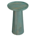 thumbnail image 4 of Simpli Home Dayton 13 inch Wide Solid Mango Wood Contemporary Wooden Accent Table in Teal Wash, 4 of 7
