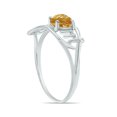 thumbnail image 2 of SZUL Women's Citrine and Diamond Heart Shaped MOM Ring in 10K White Gold, 2 of 6