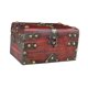 thumbnail image 2 of Caja de madera para recuerdos, portátil, práctica y decorativa, para guardar collares. Rojo, 2 of 9