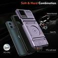 thumbnail image 4 of Dteck for Motorola Edge 2024 Case with Lanyard & Phone Tether Tab, Military Grade Drop Protection agnetic Ring Holder Kickstand Protective Phone Case for Moto Edge 2024,Violet, 4 of 8