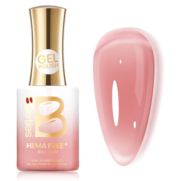 Beetles Rose Tulle Nude Pink Sheer Jelly Gel Nail Polish, 15 mL