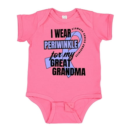 

Inktastic I Wear Periwinkle for My Great Grandma Stomach Cancer Awareness Gift Baby Boy or Baby Girl Bodysuit