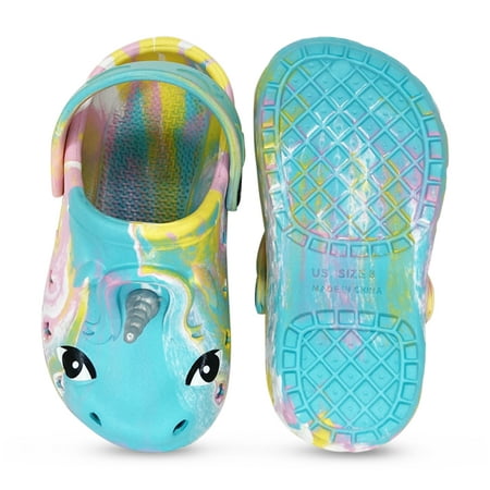 

Norty Girl s Boy s Toddler Children Kid Fun Slip On Sandal Slipper Clog Shoe 42266 42278-7MUSToddler Tie Dye Green