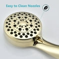 thumbnail image 6 of 5 Mode Adjustable Settings Handheld Shower Head with Hose High Pressure Shower Heads, Gold, 6 of 8