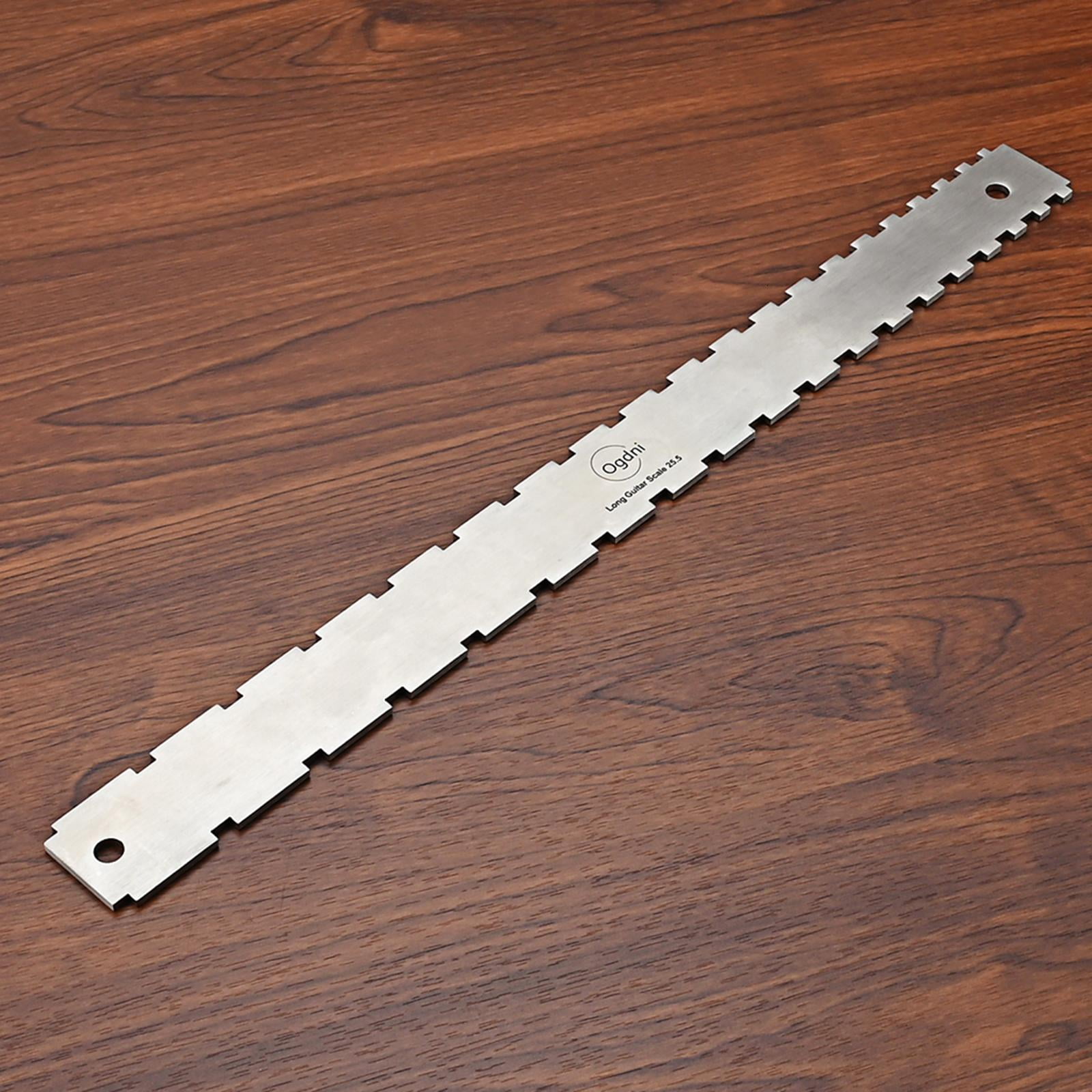Yihuala Guitar Notched Straight Luthiers Tool String Action Ruler Guitar Notched Straight String Height Gauge