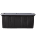 thumbnail image 4 of Hyper Tough 40 Gallon Large Storage Bin with Latch Lid, Black and Gray, Heavy Duty Plastic Storage Container Black and Gray, 4 of 11