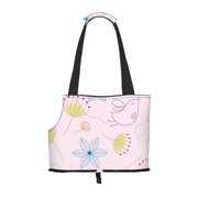 Dog Sling Carrier, Small Dog/Cat Soft Side Carrier Tote Bag for Subway/Shopping/Hiking/Travel-Whimsy Drawing Pattern