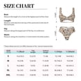 thumbnail image 4 of Kdxio Abstract Coffee Print Women's 2 Piece High Waisted Wrap Spaghetti Strap Summer Swimsuit Bikini Set-Medium, 4 of 7