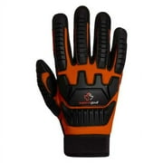 Superior Glove Work Gloves,Mechanics,PVC,Black/Org,PR MXVSBE/L
