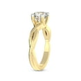 thumbnail image 4 of 3 Carat IGI Certified Round Shape Lab Grown Diamond Engagement Ring | 14K Yellow Gold | Intertwine Bliss Solitaire Lab Diamond Ring | FG-VS1-VS2 Quality Friendly Diamonds, 4 of 5